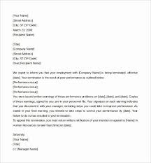 Free sample of termination letter for vendor. Work Performance Examples Lovely Poor Performance Examples Letter Format Sample Lettering Letter Templates Free
