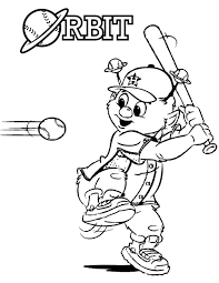 Team colors of the chicago cubs. Orbit The Mascot In Mlb Coloring Page Color Luna