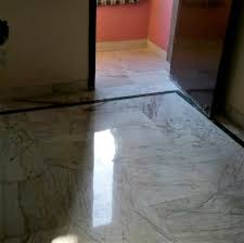 white marble floor polishing service at