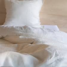 Milk White Washed Linen Duvet Cover