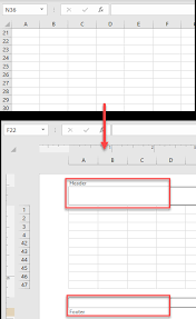 footers in excel google sheets