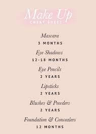 free makeup shelf life printable 24 7