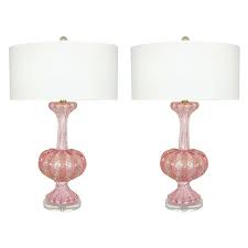 Matched Pair Of Vintage Murano Lamps In