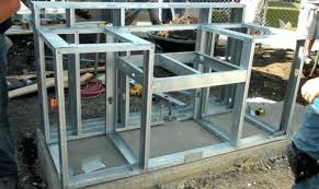 durable metal frame outdoor kitchen