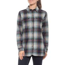 Pendleton Green And Plum Ombre Plaid Board Shirt For Women