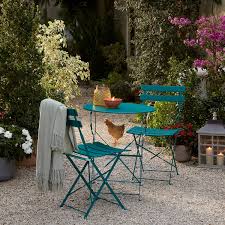 millie metal bistro set green homebase