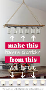 Remodelaholic Upcycle A Vanity Light Strip To A Hanging Pendant Light