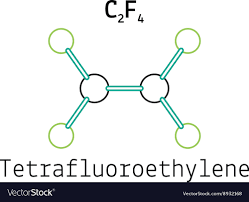 C2f4 tetrafluoroethylene molecule Royalty Free Vector Image