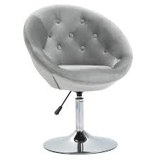 homcom modern makeup vanity chair round