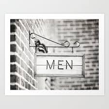 Men Bathroom Sign Men S Restroom Art