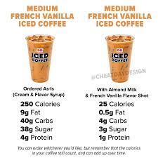 calories in french vanilla iced coffee