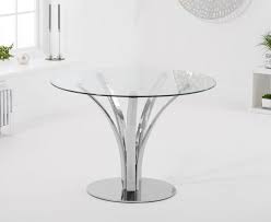 Arina 110cm Round Glass Dining Table