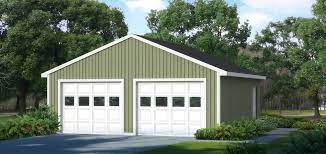 White garage door weatherstrip seal: Two Car Trussed Garage 84 Lumber