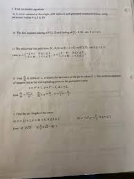 3 find parametric equations a a