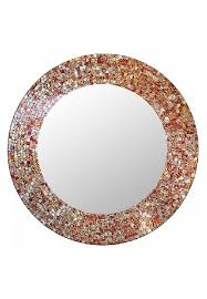 Round Mosaic Wall Mirrors Feature