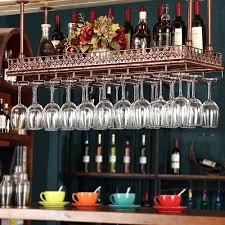 metal bar wine glass hanging rack