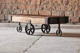 Telford Industrial Coffee Table Cart