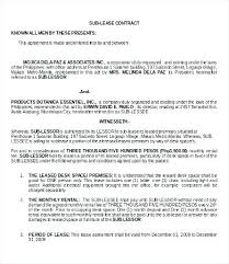 Sublease Template Operating Agreement Doc Elegant Sublease Template