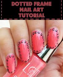 dotted frame nail art tutorial