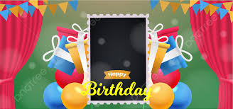 happy birthday background with photo