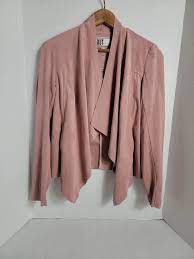 Kut From The Koth Women's Pink Faux Suede Long Sleeve Open Jacket, S | eBay