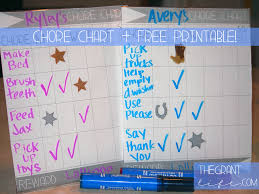 Activites For Kids How To Make A Chore Chart