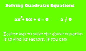 how to solve quadratic equations using