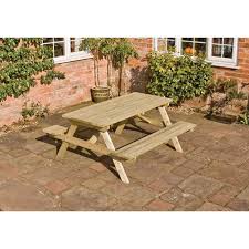 5ft Wooden Garden Picnic Table