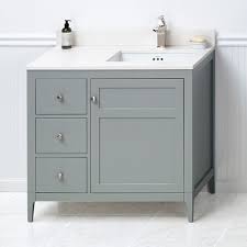 Shop our widest selection of modern and traditional bath vanities at the type of bath vanity sinks and cabinets you select indicates your style and taste. Ronbow Briella 36 Bathroom Vanity Base In Ocean Gray Bathroom Vanities Without Tops Bathroom Vanity Base 36 Bathroom Vanity