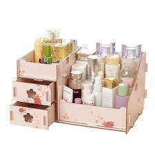 wooden cosmetic desktop storage box tray makeup storage box diy handmade box