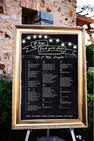 Alphabetical Chalkboard Wedding Table Assignments Board