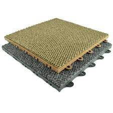 floating carpet tiles over tile