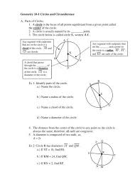Geometry 10 1 Circles And Circumference