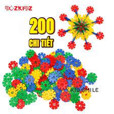 Đồ chơi xếp hình - Túi xếp hình 200 chi tiết bông hoa tuyết cho trẻ từ 3  tuổi - DOZKIDZ - Đồ chơi xếp hình & xây dựng