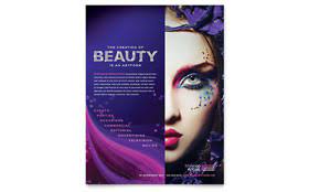 makeup artist flyer ad template