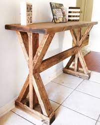 Rustic X Entryway Table Wood Projects