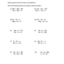 Systems Of Equations By Substitution