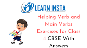 Students will use a word bank of helping verbs to fill in the blanks, as well identify helping verbs and action verbs in a given sentence. Helping Verb And Main Verbs Exercises For Class 4 Cbse With Answers