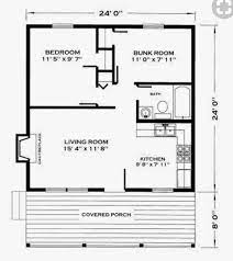 24x24 Simple Plan Cabin Floor Plans