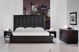 black full leather ludlow bedroom set w