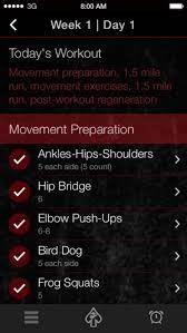 fitness preparation on the app