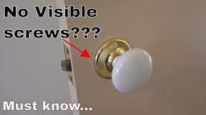 Remove door handle / knob without screws visible #2 - YouTube