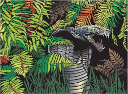 Cobra In Jungle Stencil Designs From