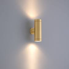 lwa370 6 watt brass exterior wall light