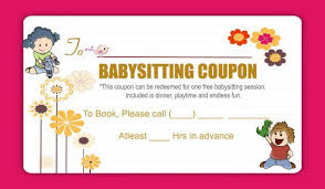 Babysitting Coupon Is An Excellent Way To Pass On Good