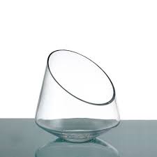 8 Clear Round Angled Rim Glass Bowl