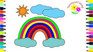 Vẽ và Tô Màu | Vẽ Cầu Vồng - Drawing and Coloring Rainbow for Kids - YouTube