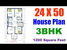 24 X 50 Feet House Plan घर क नक श