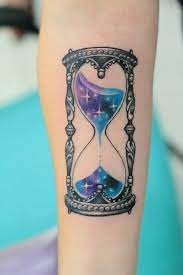 Beautiful Sand Timer Hourglass Tattoo