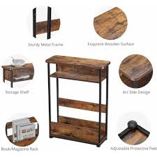 Narrow Side Table With Storage Shelf 3
